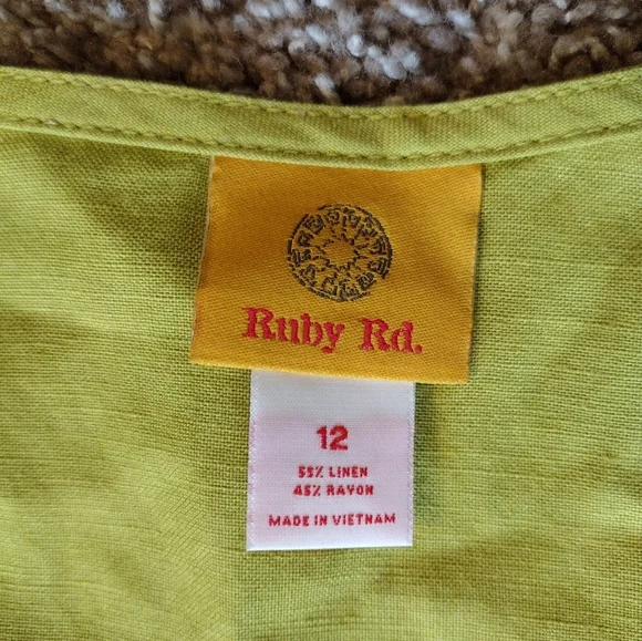 Ruby Rd. Lime Green Jacket Blazer - Picture 6 of 14